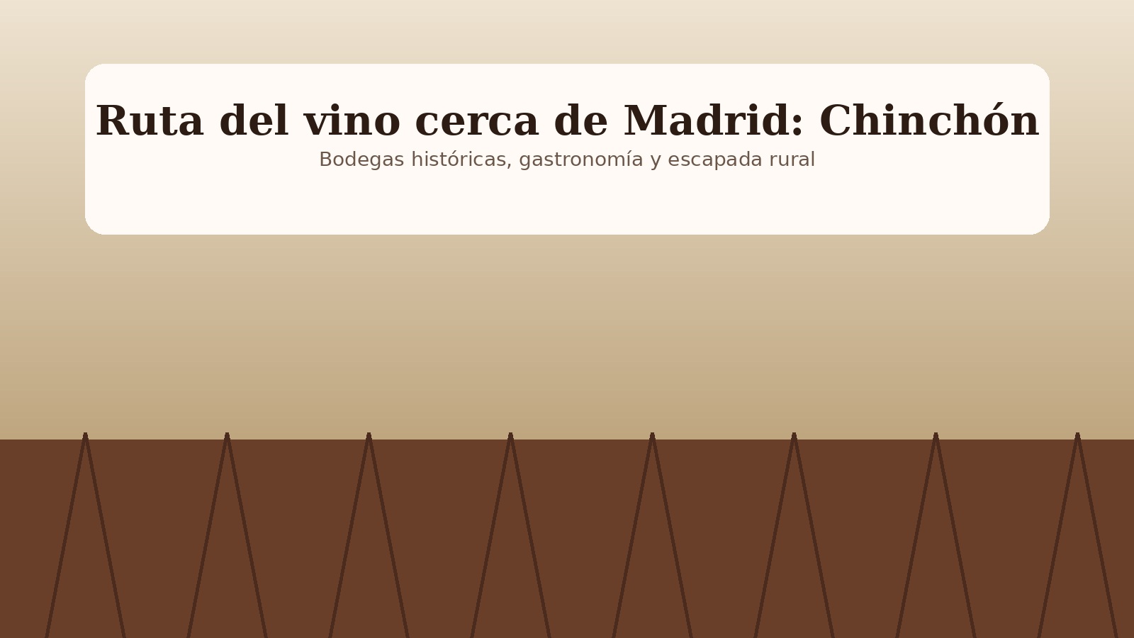 Ruta del vino en Chinchón cerca de Madrid